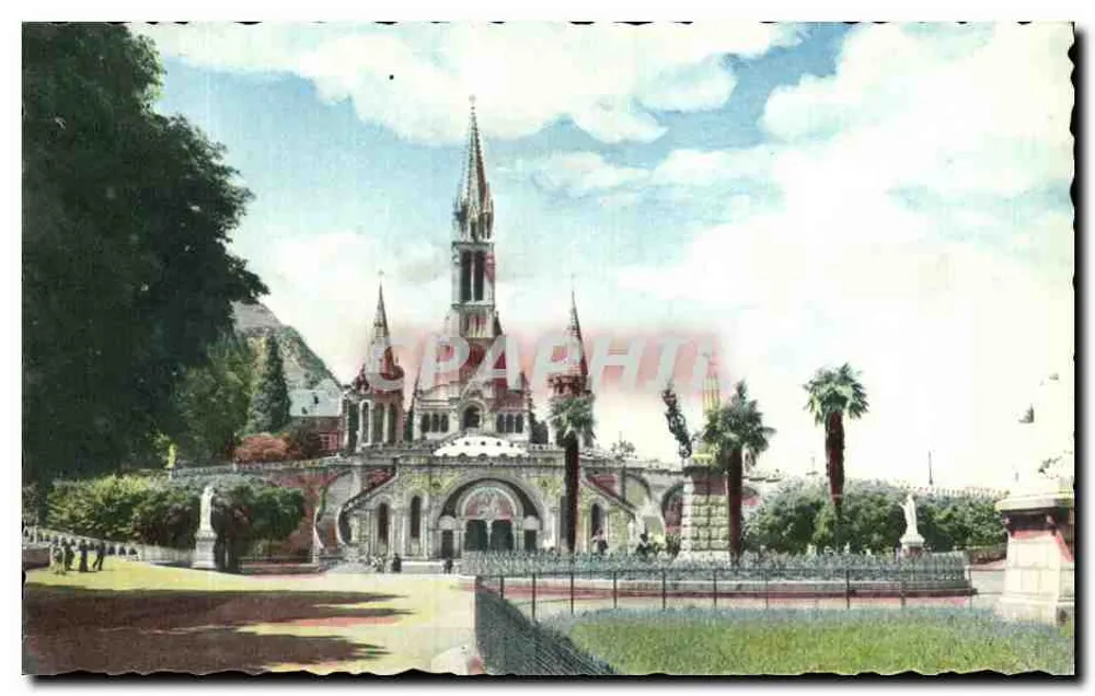 Lourdes — Die Basilika, die gekrönte Jungfrau und der Curé d'Ars — Éditions Miniatures - PAV - Vorderseite