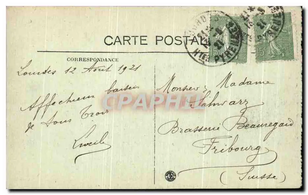 Lourdes — O Calvário Bretão — Édit. F. Viron - Verso