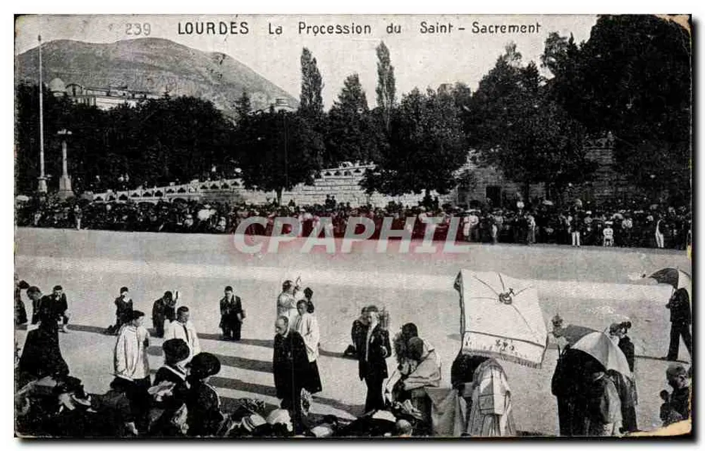 Lourdes — A Processão do Santíssimo Sacramento — edição Lourdes, n° 239 - Frente