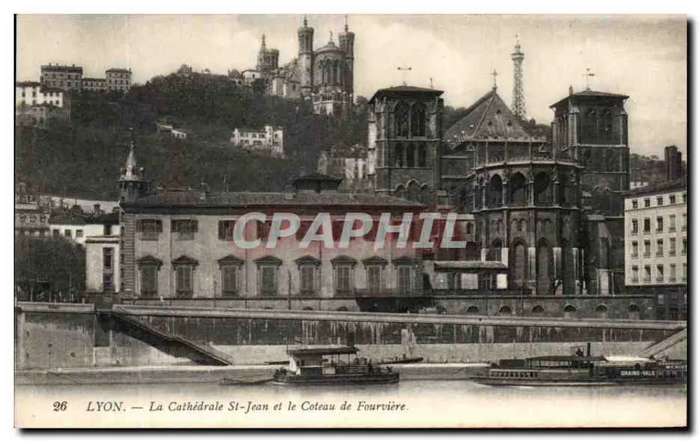 LYON — La Cathédrale St-Jean et le Coteau de Fourvière — Grands-Vals - Vorderseite