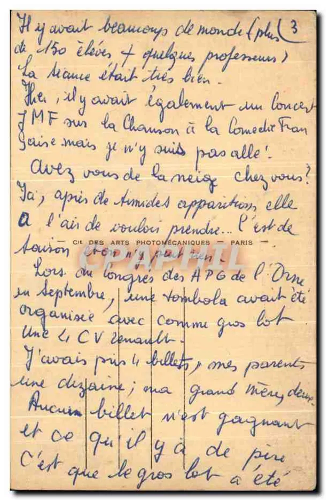 Alençon — Le Lycée — éditeur ALENÇON n°227 - Rewers