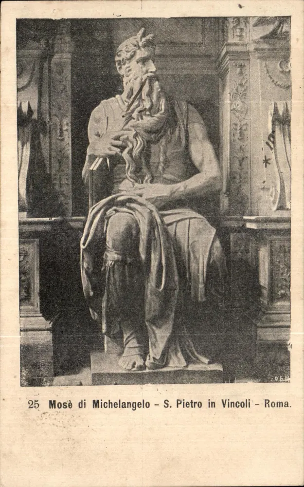 Statue Moses von Michelangelo — S. Pietro in Vincoli — Rom - Vorderseite