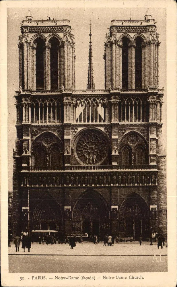 PARIS. — Notre-Dame (fachada) — Igreja de Notre-Dame. - Frente