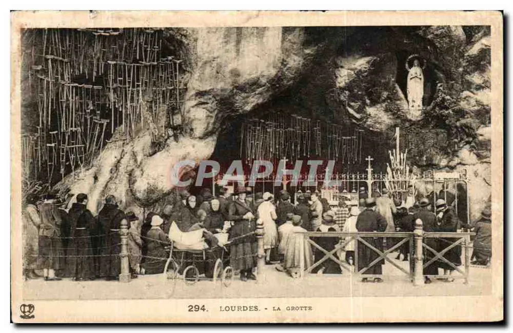 Lourdes - La Grotte — éditeur Héliogravure Frères - Toulouse, n° 294 - Frente
