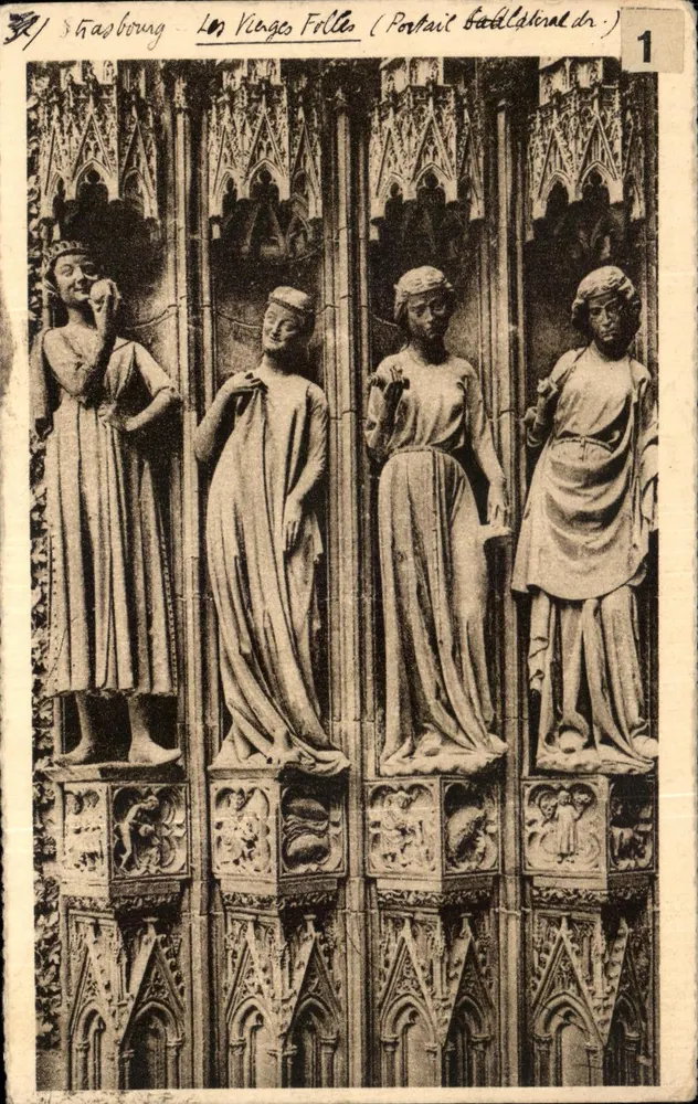 Straßburg - Die Wahnsinnigen Jungfrauen (Statuenporträt der) - Vorderseite