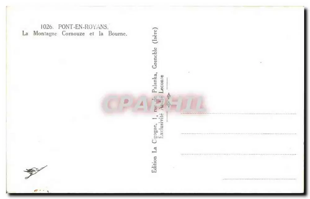 Der Storch — Die Montagne Cornouze und die Bourne — Édition Palanka, Pont-en-Royans - Rückseite