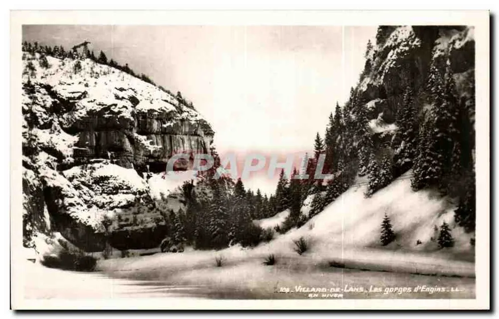 Les Villards-de-Lans — As gargantas de Engins — em inverno - Frente