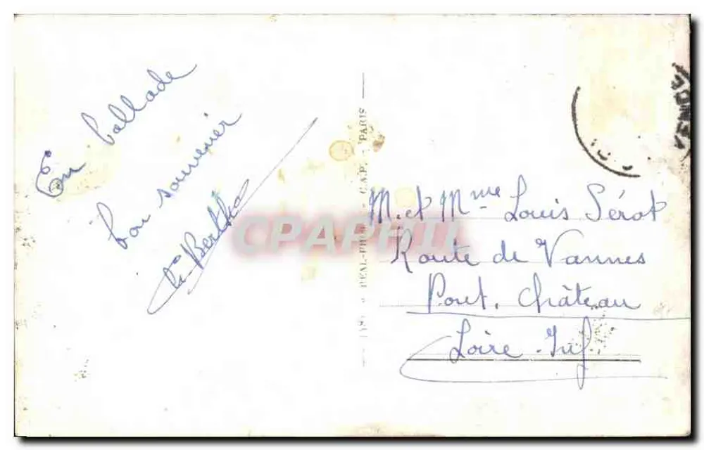 Ilha de Noirmoutier — Anse Rouge — editor C.A.O. n°6 - Verso