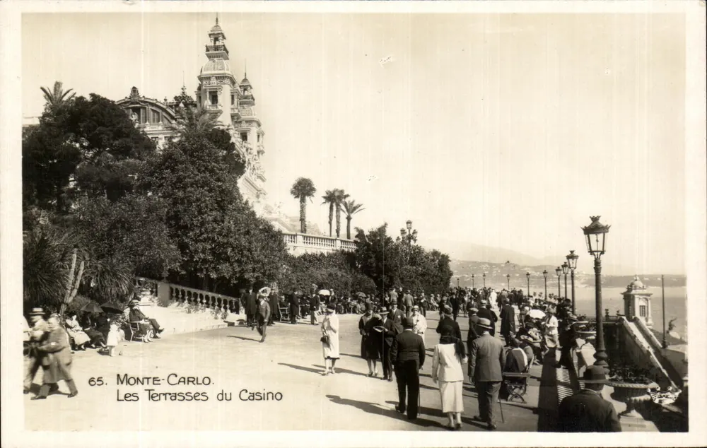Monte-Carlo — Die Terrassen des Kasinos — Rostan et Munier, Künstlerverleger, Nice - Vorderseite
