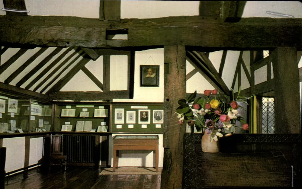 Musée de la Naissance de Shakespeare — intérieur avec exposition — éditeur JARROLD & SONS LTD, Norwich - Vorderseite