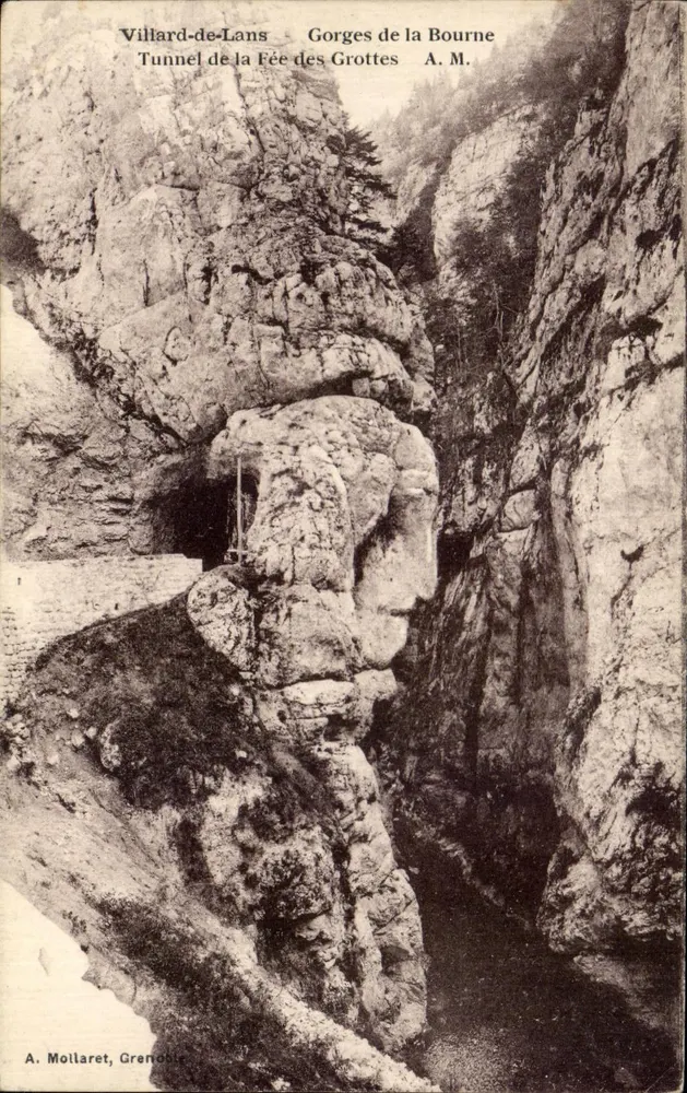 Gorges der Bourne — Tunnel der Fabelwesen-Höhle — A. Mollaret, Grenoble - Vorderseite
