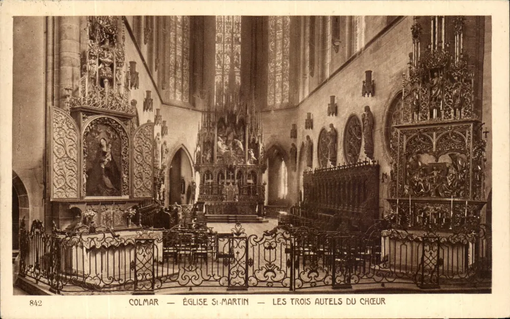 Colmar — Kirche Saint-Martin — Die drei Altäre des Chors - Vorderseite