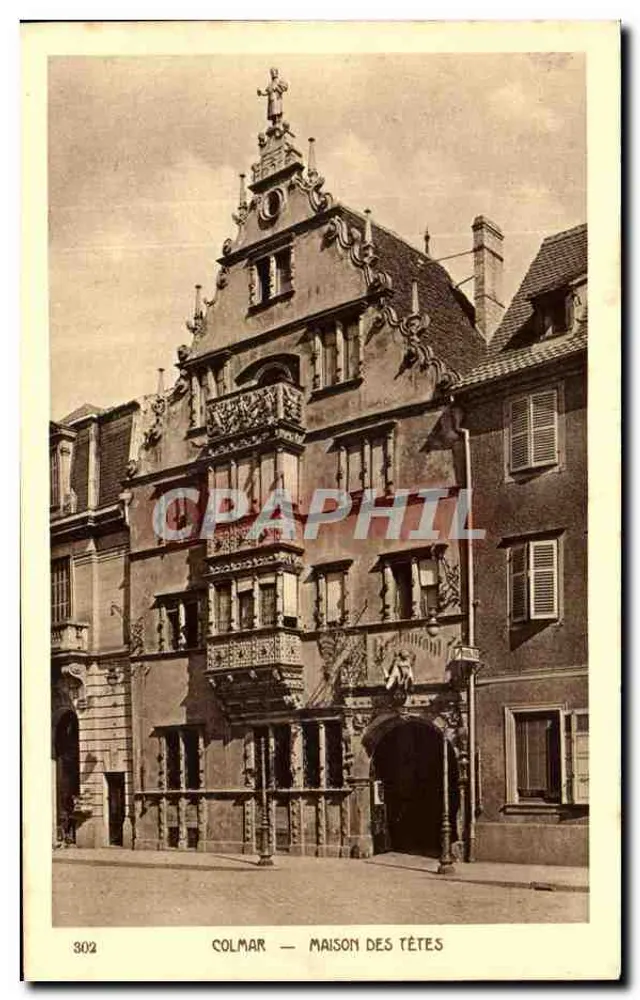 Colmar — Casa das Cabeças — editor Braun & Cie, n° 302 - Frente