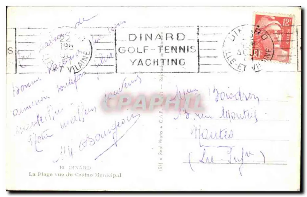 Der Strand von der Gemeindekasse aus gesehen — Dinard — Verlag (S.I.) - Rückseite