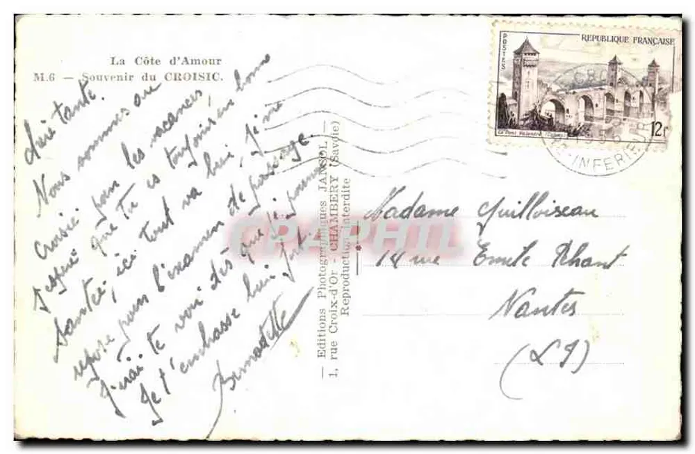 Croisic — Souvenir do Croisic — Éditions Photographiques Lansol - Verso