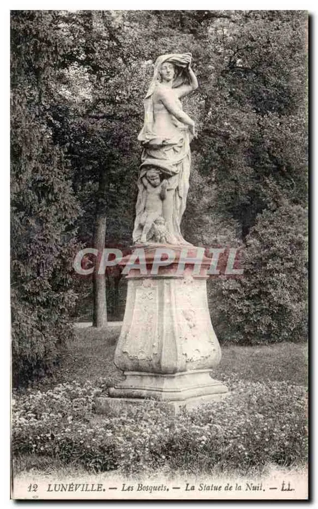 Lunéville — Les Bosquets — Die Statue der Nacht — LL. — n°12 - Vorderseite