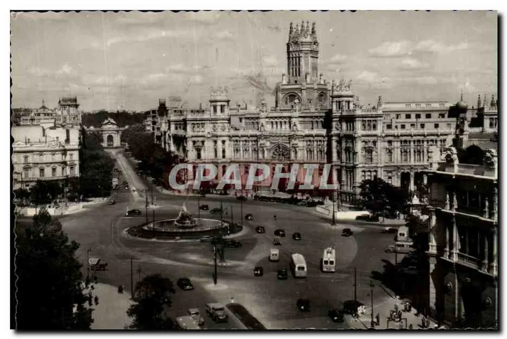 Praça de Cibeles — Madrid — Heliodipia Artística Española - Frente