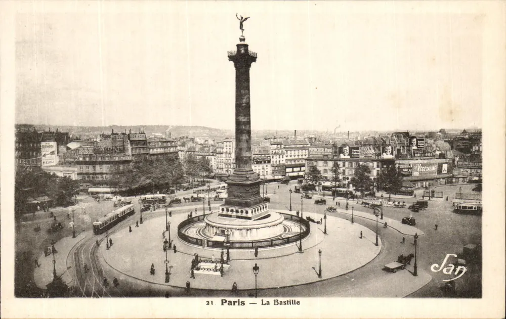 Paris — A Bastilha — Editor San, n°21 - Frente