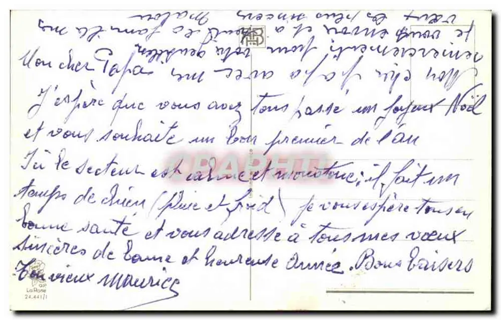 हिवर्नल सीन एक कैलेज से — बॉन एन एन — एडिटर ला रोज़, संख्या 24.441/1 - पीछे