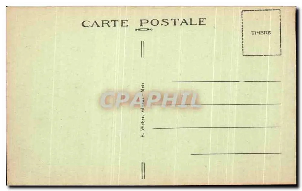 Metz — A Catedral — Editor E. Weber, n°2 - Verso