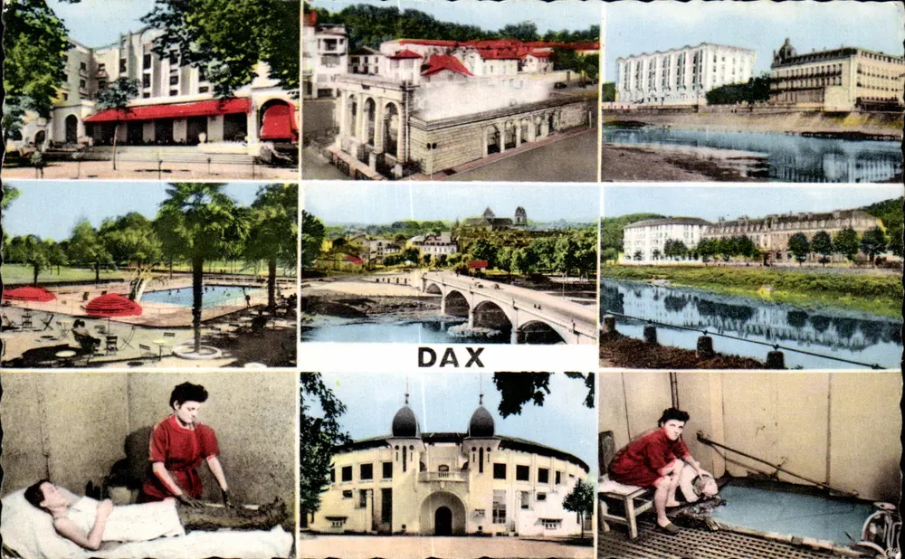 Dax — Vista general de los baños y instalaciones — editor Cie des Arts Photomecaniques - Anverso