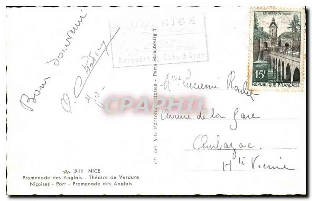 Nice — Lembrete de NICE — Cap - Verso