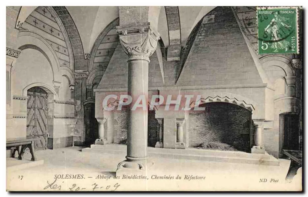 Solemes — Benediktinerabtei, Schornsteine des Refektoriums — ND Phot, n°17 - Vorderseite
