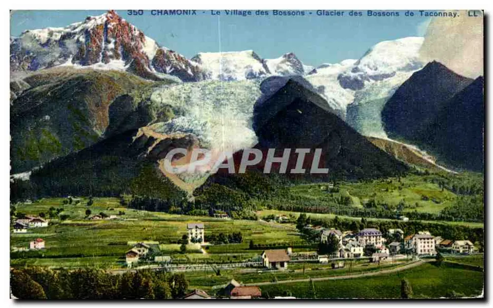 Chamonix — Das Dorf Bossons — Gletscher Bossons de Taconnay — LL - Vorderseite
