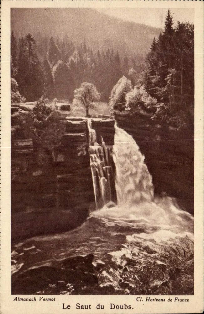 O Salto do Doubs — Almanach Vermot, Horizons de France - Frente