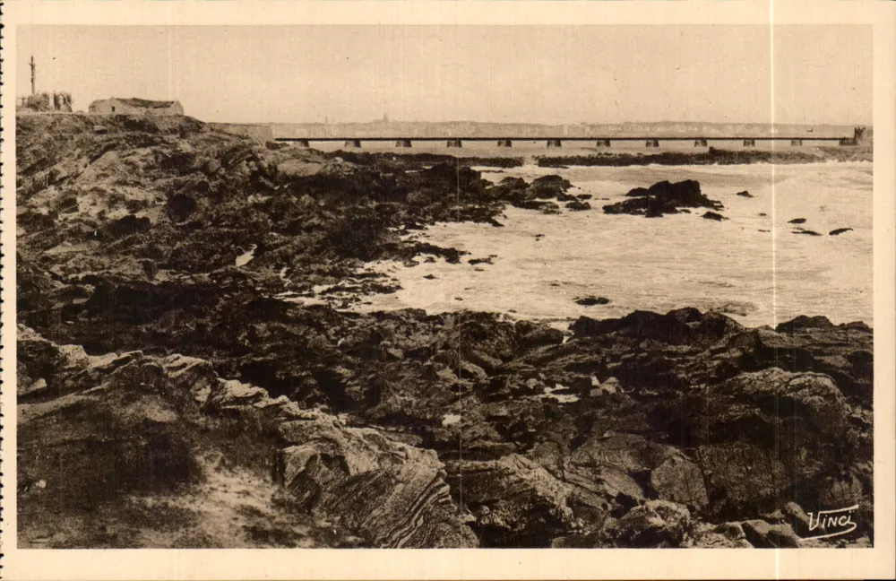 Les Sables-d'Olonne — Die Grande Jetée, der Calvaire und das Fort Saint-Nicolas — Verlag Nardot - Vorderseite