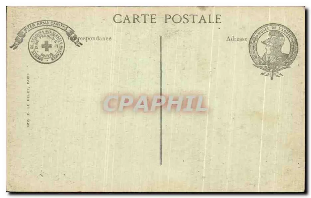 París - Los Invalides - Entrada principal — editor E. Le Deley, n° 4547 - Reverso