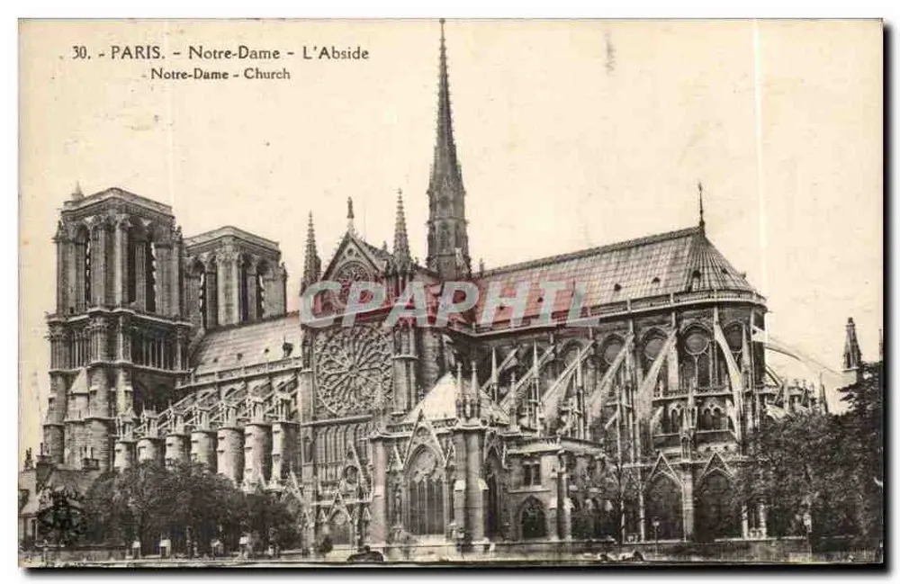 PARIS - Notre-Dame - A Abside - Frente