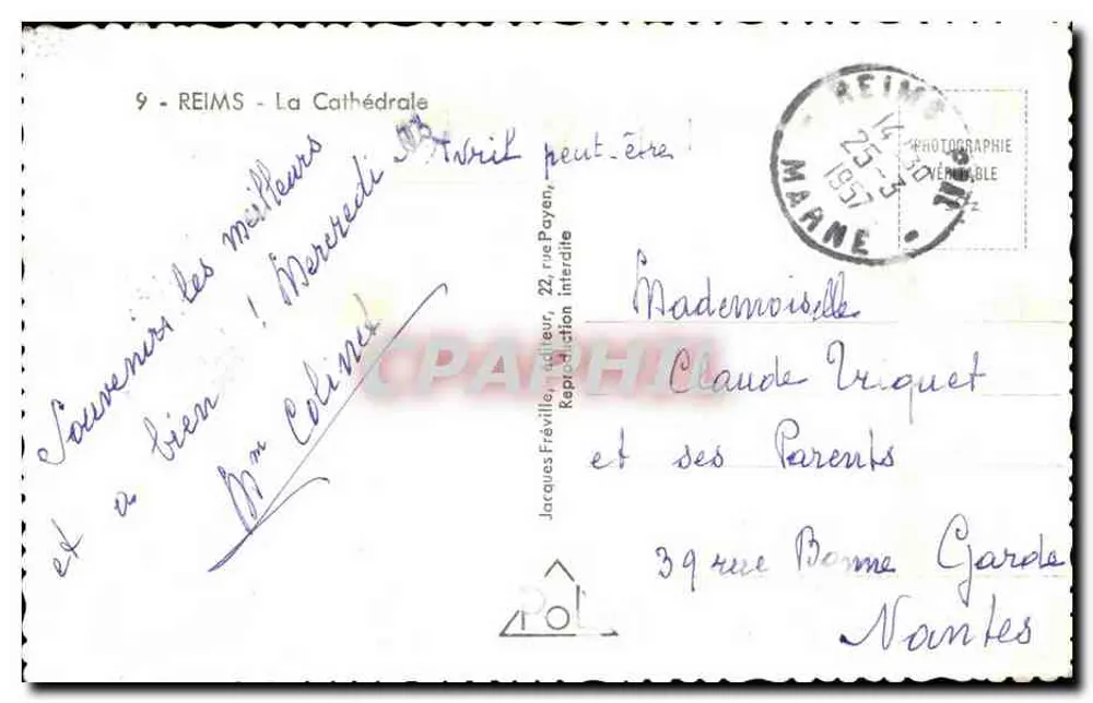 Reims - A Catedral — fotografia — Jacques Fréville, n°9 - Verso