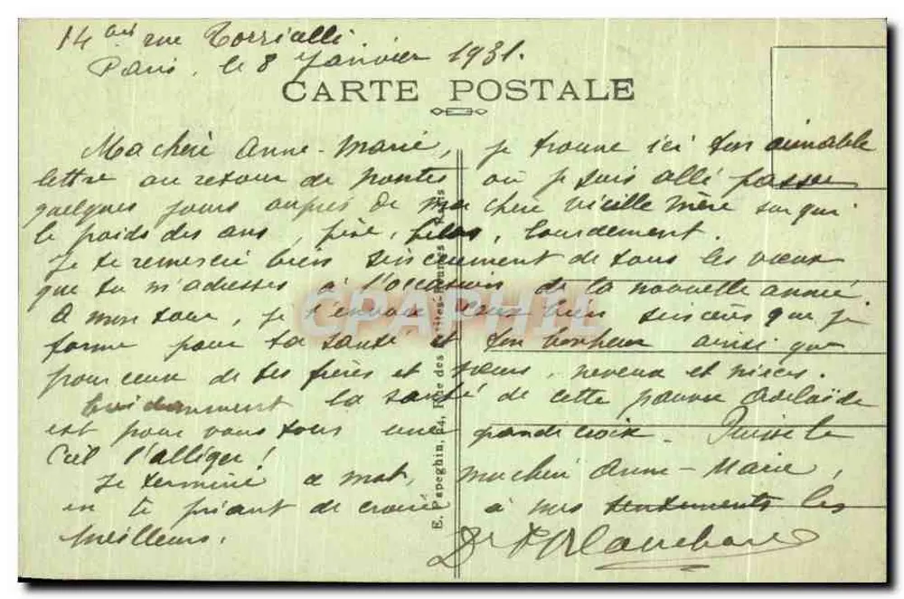 Igreja de La Madeleine — Paris — A.P. n°268 - Verso
