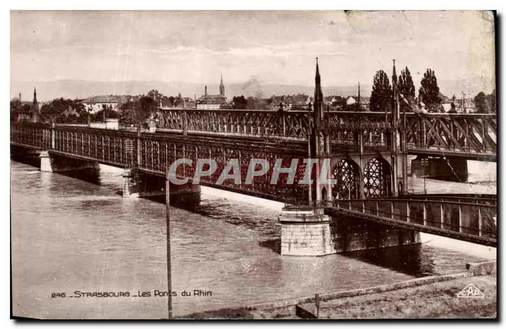 Strasbourg — Les Ponts du Rhin — éditeur C.A.P. n°246 - Voorkant