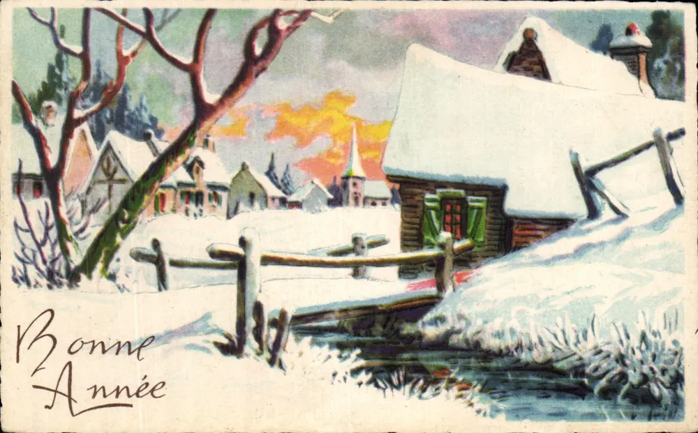 Schneeviertel — Winterlandschaft — Verlag nicht sichtbar - Vorderseite