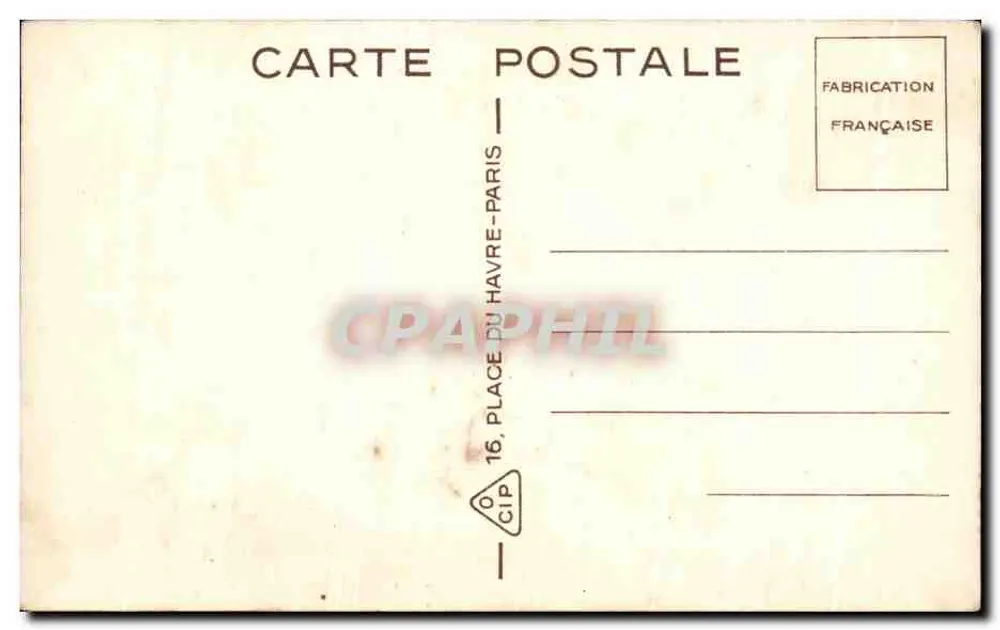 Iris — bouquet de fleurs violettes et jaunes — éditeur : 16, Place du Havre - Paris - Verso