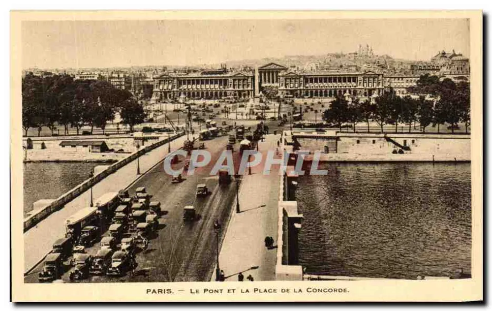 Paris — Die Brücke und der Place de la Concorde - Vorderseite