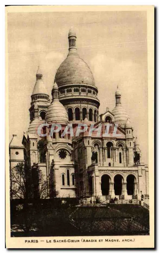 Paris — Der Sacré-Cœur — Abadie et Magne, Arch. - Vorderseite