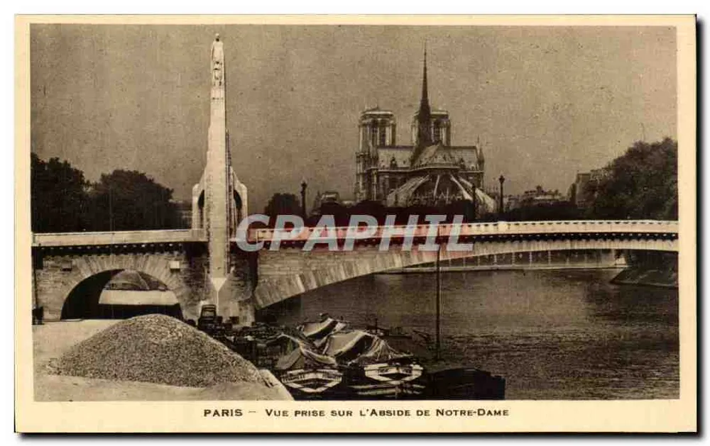 Parigi — Vista presa dall'Abside di Notre-Dame — Graphil - Recto
