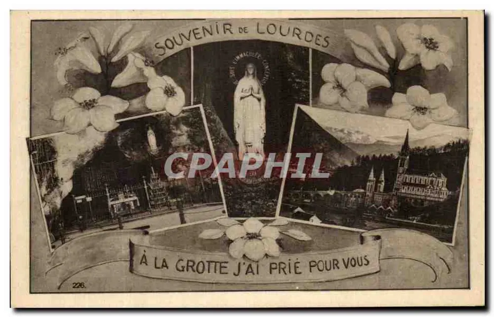LOURDES 추억 — 루르드의 성모 — 출판사 미상, 번호 226 - 앞면