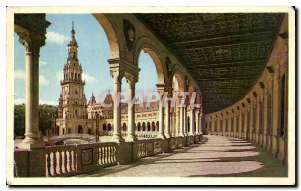 Plaza de España — Sevilla — Heliotipia Artística, Madrid, Nr. 19 - Vorderseite