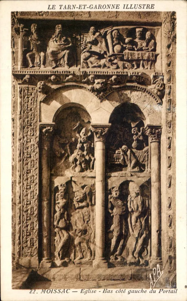 Moissac — Église - Bas côté gauche du Portail — LE TARN-ET-GARONNE ILLUSTRÉ - Recto