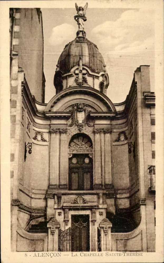Alençon — De Kerk van Sainte-Thérèse — Uitgever G. Baudin, nr. 8 - Voorkant