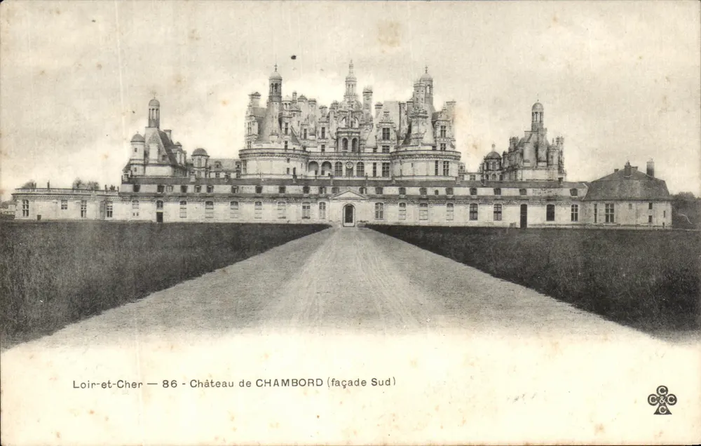 Castelo de Chambord — fachada Sul — Loir-et-Cher 86 — editor C&C - Frente
