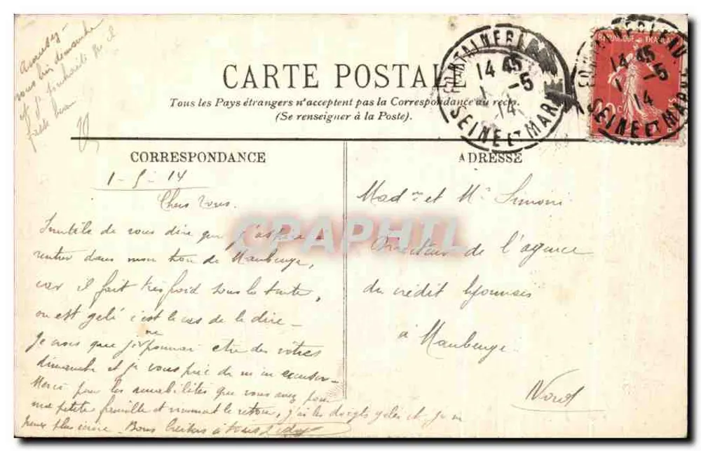 Fontainebleau — Der Wald — Das Fabelwasser — LL. — Nr. 128 - Rückseite