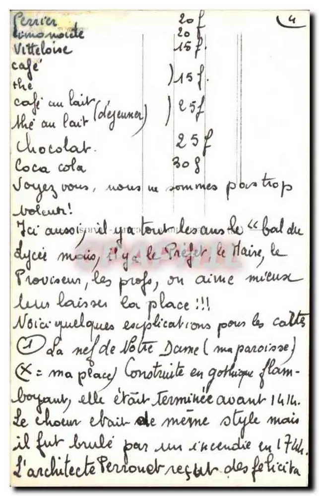 Alençon - O Hôtel-de-Ville — editor LL, série S2 - Verso