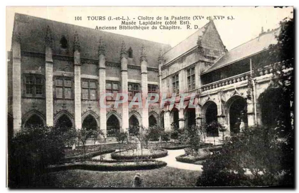 Tours (Loire-et-Loire) - Klostergarten der Psalette (15. und 16. Jahrhundert) - Ehemalige Bibliothek des Kapitels - Vorderseite