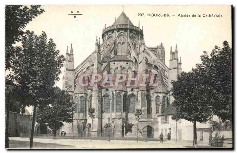 Bourges — Abside da Catedral — E. Maquaire, n°207 - Frente