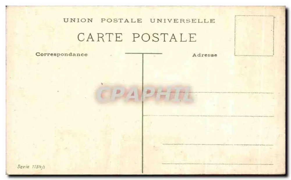 Frau und Kind in einem ländlichen Landschaft — Serie 115/1 — Union Postale Universelle - Rückseite
